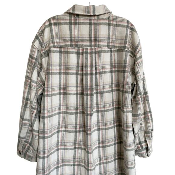 Wishlist Apparel Violet Plaid Shacket Jacket L - Picture 14 of 15